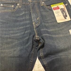 Signature by Levi Strauss Men's Dark Blue Straight Jeans